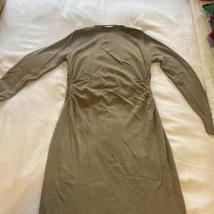 Zara long sleeve taupe maxi dress in size small